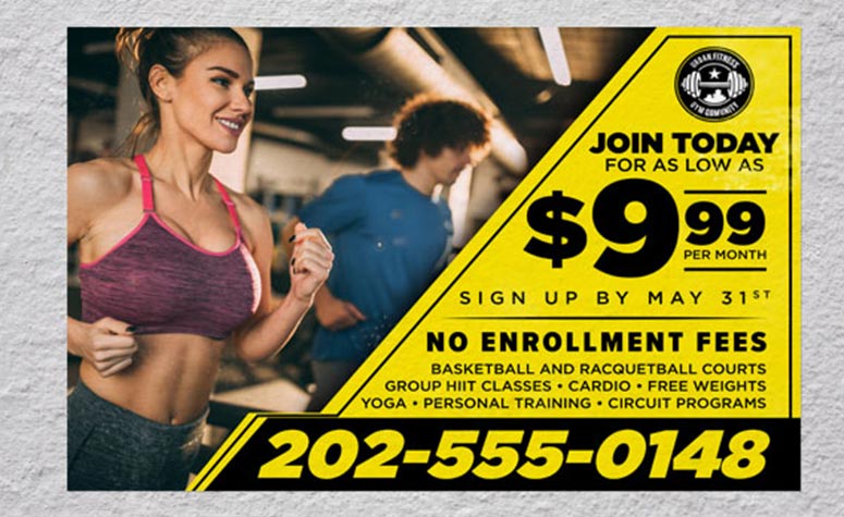 Outdoor Wall Decals Gym Promotional Advertisement