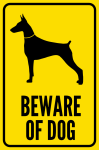 Beware of Dog Doberman